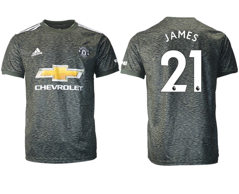 Men 2020-2021 club Manchester United away aaa version #21 black Soccer Jerseys